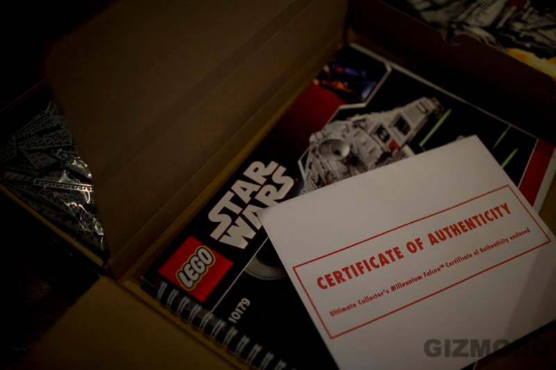 Illustration for article titled LEGO's Ultimate Collectors Millennium Falcon Unboxed, Now Shipping with 4-pound Manual